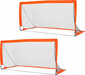 Fotbalové branky 183 x 90 x 90 cm | oranžové č.1