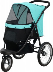 Skládací kočárek pro psy do 10 kg | tyrkysový č.1