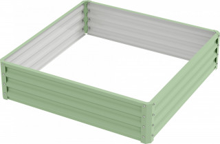 Ocelový vyvýšený záhon 120x120x30 cm | světle zelený č.1