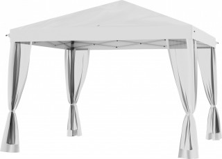 Luxusní skládací zahradní altán 300 x 300 cm | krémově bílý