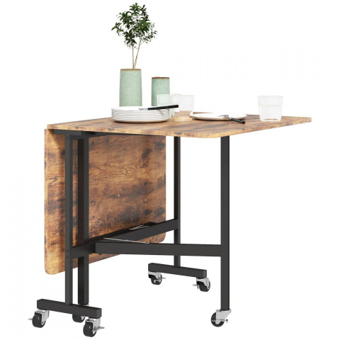 Rozkládací jídelní stůl | rustikálně hnědá č.4