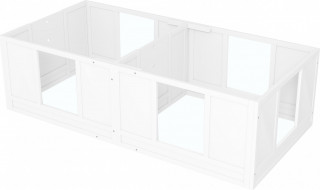 Porodní box a výběh pro štěňata, 164 x 80 x 48 cm | bílý č.1