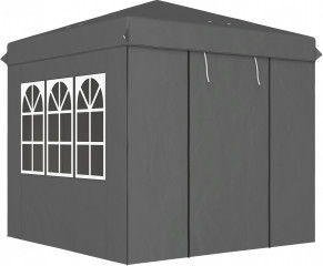 Zahradní skládací altán, 2,5 x 2,5 m | tmavě šedý č.1