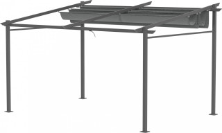 Zahradní pergola s nastavitelnou střechou, 4 x 3 m | tmavě šedá