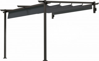 Zahradní pergola s nastavitelnou střechou, 3 x 3 m | tmavě šedá