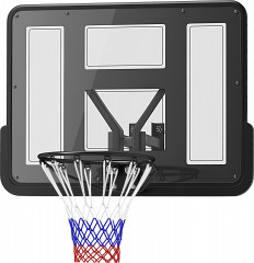 Basketbalový koš s ocelovou obroučkou, průměr 45 cm | černý č.1