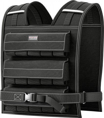 Nastavitelná zátěžová vesta, 15 kg | černá č.2