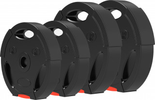 Sada 4 zátěžových desek pro činku, průměr otvoru 30 mm | černé č.1