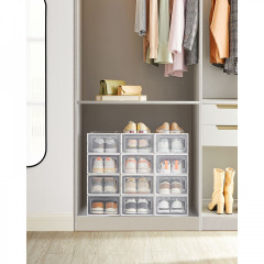 Sada 12 boxů na boty | průhledná bílá č.3