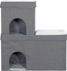 Kočičí domeček, 74 x 37,5 x 78,5 cm | šedý