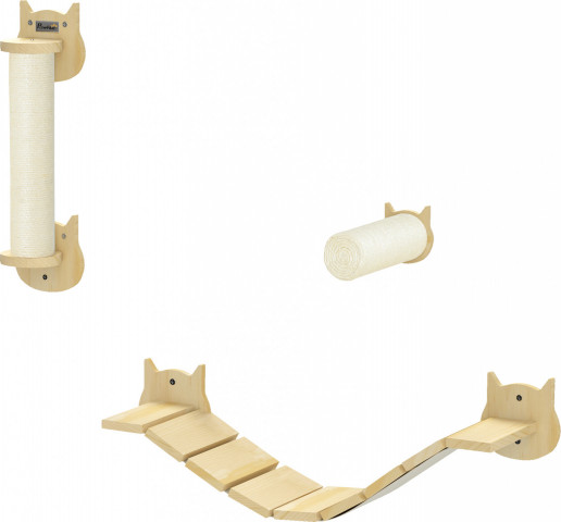 Sada prolézaček pro kočky do 5 kg, 3 díly | přírodní č.3