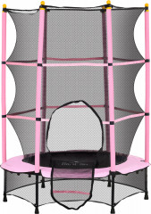 Dětská trampolína s ochrannou sítí, průměr 140 cm | růžová č.1