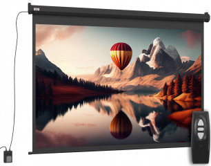 Motorizované projekční plátno 171 x 130 cm | bílé č.1