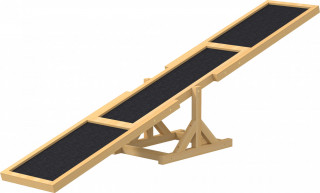 Agility houpačka/lávka pro psy, 180x30x30 | žlutá