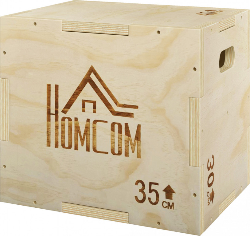 Dřevěný plyo-Box 3 v 1, 40,5/35,5/30,5 cm | přírodní