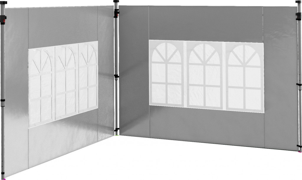 Boční stěny pro altán, 3x3 nebo 3x4 m, 2 kusy | světle šedé