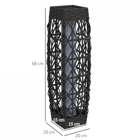 Ratanová solární lampa | šedá č.2