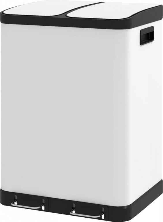 Kuchyňský odpadkový koš 2 x 30 L | bílý