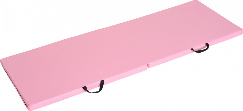 Skládací gymnastická podložka 180x60x5 cm | růžová