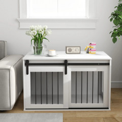 Klec pro psy s posuvnými dveřmi 98 x 58 x 61 cm | bílá č.1