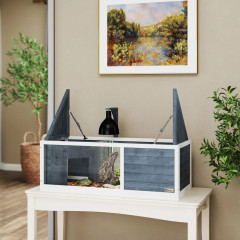 Dřevěný výběh pro želvy, 120 x 50 x 40 cm | šedý č.2