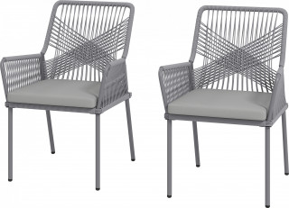 Sada 2 zahradních židlí | tmavě šedá