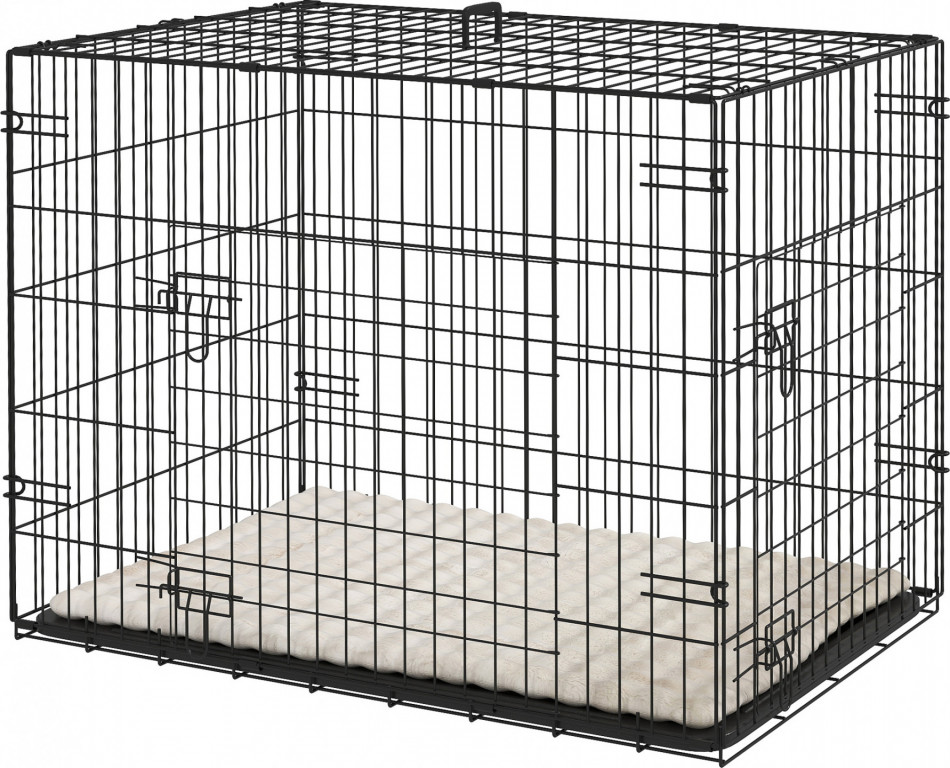 Skládací klec pro přepravu psů 76 x 53 x 60 cm | černá