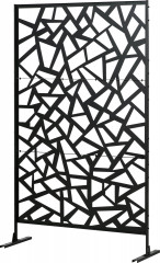 Balkonový větrolam, 122 x 45 x 198 cm | černý č.1