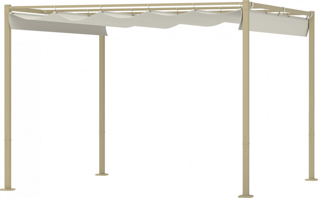 Zahradní altán s rozkládací stříškou 3 x 3 m | khaki