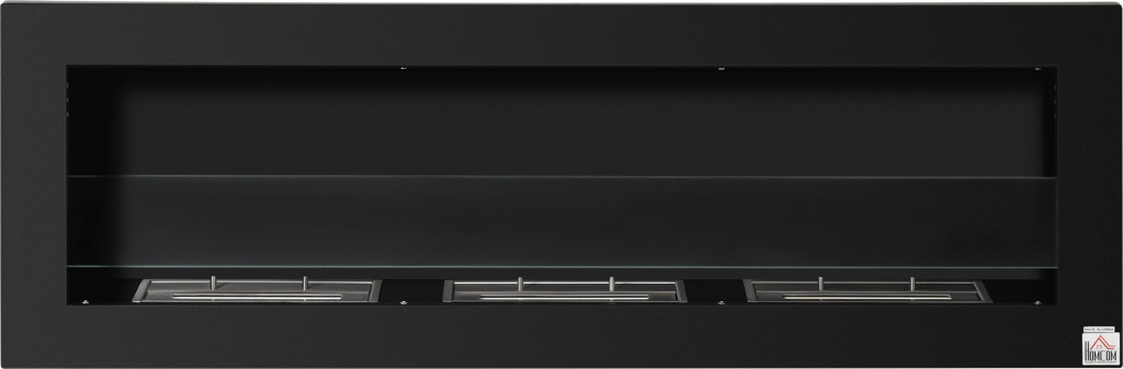 Bio etanolový krb se 3 hořáky, 120 x 15 x 40 cm | černý