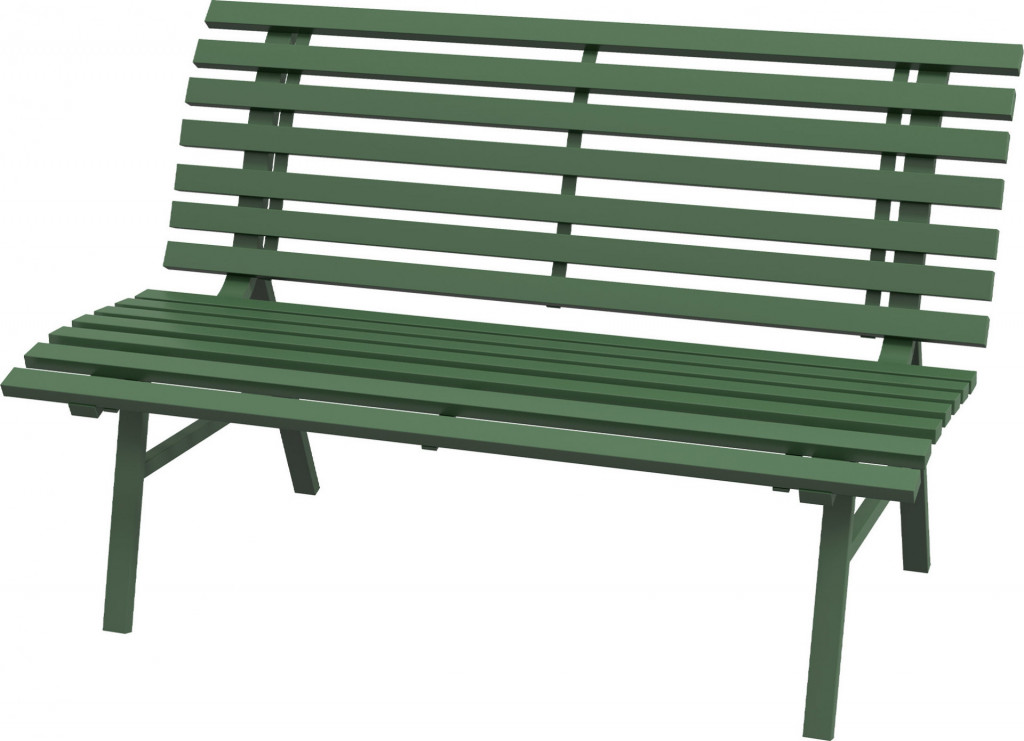 Zahradní lavička 123 x 67 x 79 cm | zelená