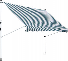 Teleskopická markýza 300 x 150 cm | zelená + bílá