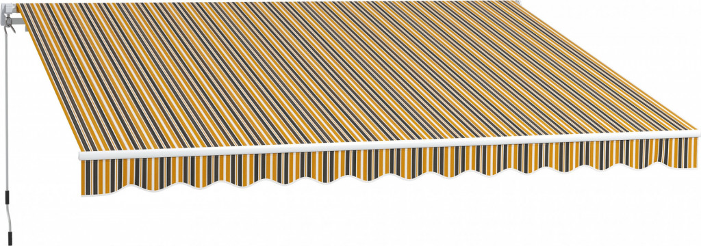 Kloubová markýza 3,5 x 2,5 m | žlutá + šedá