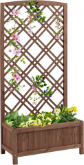 Vyvýšený záhon s mřížkou 60 x 30 x 122,5 cm | žlutý č.1