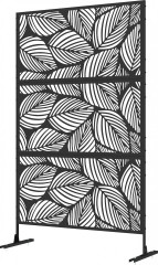 Dekorativní zahradní zástěna, 122 x 45 x 198 cm | černá č.1
