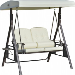 Zahradní třímístná houpačka 162 x 118 x 173 cm | béžová č.1