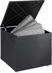 Úložný zahradní box z polyratanu | černá č.1