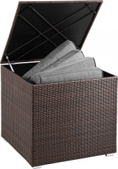 Úložný zahradní box z polyratanu | hnědá