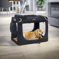 Přepravní box pro psy XXL 90x61x65cm | modrá