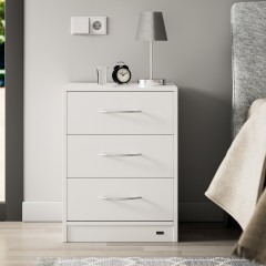 Noční stolek Eloise 54x39x28cm LED | bílá č.1