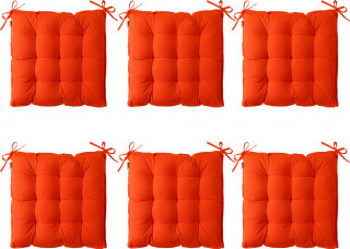 Polštáře na židle 6ks 43 x 39 x 5 cm | Oranžová Polštáře na židle 6ks 43 x 39 x 5 cm | Oranžová