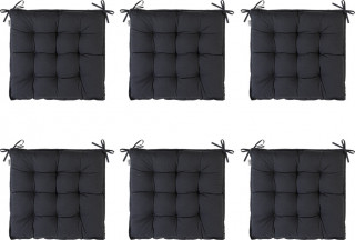 Polštáře na židle 6ks 43 x 39 x 5 cm | antracit Polštáře na židle 6ks 43 x 39 x 5 cm | antracit