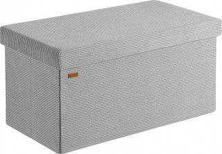 Skládací lavice z MDF šedá | 76x38x38cm