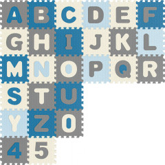 Podlahové pěnové puzzle 86 dílů| modrá č.1