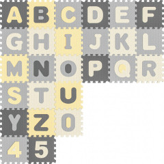 Podlahové pěnové puzzle 86 dílů| šedá