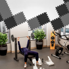 Sada 18 kusů ochranných podložek puzzle175x88x1cm | šedé č.1