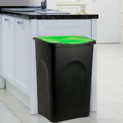Odpadkový koš 50l | černý/zelený č.1