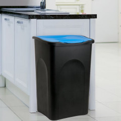 Odpadkový koš 50l | černo/modrý