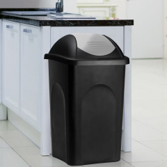 Odpadkový koš 60l | černý/stříbrný č.1