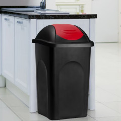 Odpadkový koš 60l | černý/červený č.1